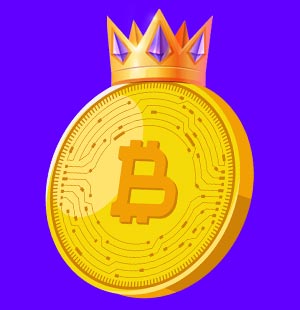 Bitcoin with a crown