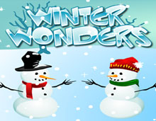 Winter-themed slot game promo for 