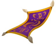 Magic Carpet with a gold border and yellow shapes